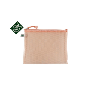 POCHETTE RENFORCEE ZIP A4 27.2/35.7cm FOLDERSYS ORANGE PASTEL