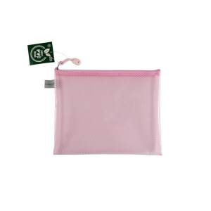 POCHETTE RENFORCEE ZIP A4 27.2/35.7cm FOLDERSYS ROSE PASTEL