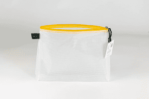 POCHETTE RENFORCEE ZIP A5 20/25.4cm AVEC SOUFFLET FOLDERSYS JAUNE
