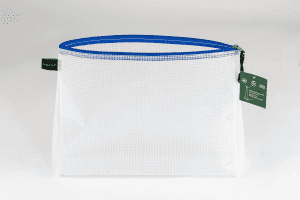 POCHETTE RENFORCEE ZIP A4 27.2/35.7cm AVEC SOUFFLET FOLDERSYS BLEU