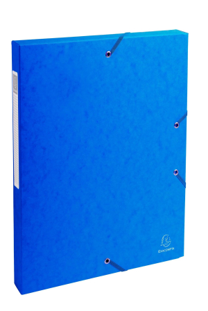 BOITE DE CLASSEMENT CARTON LUSTRE DOS 25MM EXABOX A4 BLEU
