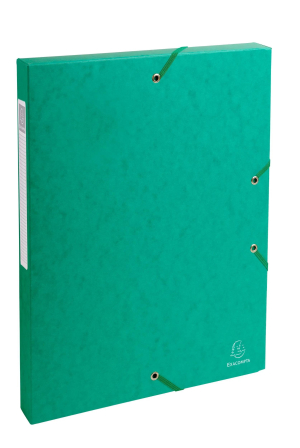 BOITE DE CLASSEMENT CARTON LUSTRE DOS 25MM EXABOX A4 VERT