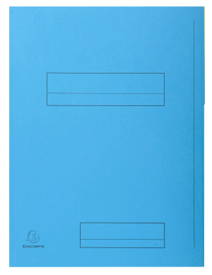 FARDE 2 RABATS CARTON BLEU PASTEL IMPRIMEE EXACOMPTA - paquet de 50
