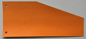 INTERCALAIRE CARTON 10.5x24cm TRAPEZE ORANGE PERFORE - paquet de 100