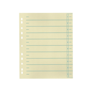 INTERCALAIRE A DECOUPER BORD VERT - paquet de 100