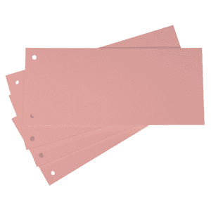 INTERCALAIRE CARTON 10.5x24cm ROSE PERFORE - paquet de 100