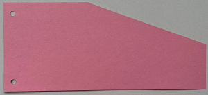 INTERCALAIRE CARTON 12x23cm TRAPEZE ROSE PERFORE - paquet de 100