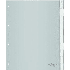 INTERCALAIRE PLASTIQUE 10 POSITIONS BLANCO Transparent X-LARGE