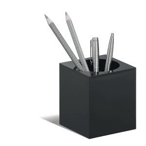 POT A CRAYONS CUBO NOIR