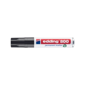 MARQUEUR PERMANENT BISEAUTE EDDING 800 JUMBO NOIR CORPS METAL