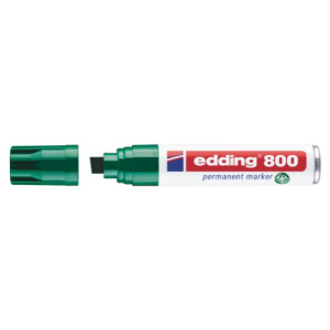 MARQUEUR PERMANENT BISEAUTE EDDING 800 JUMBO VERT CORPS METAL