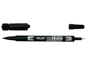 MARQUEUR PERMANENT 0.8mm PILOT TWIN MARKER NOIR
