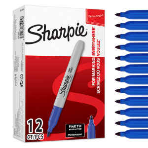 MARQUEUR PERMANENT FIN SHARPIE BLEU
