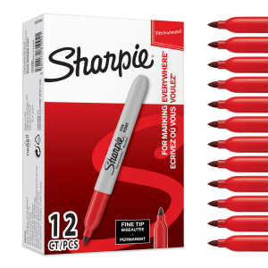 MARQUEUR PERMANENT FIN SHARPIE ROUGE