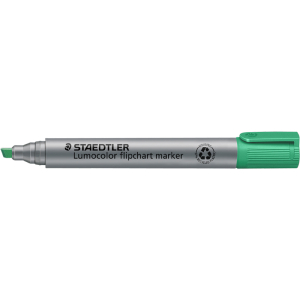 MARQUEUR FLIPCHART BISEAUTE STAEDTLER 356 VERT - paquet de 10