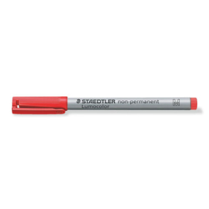 MARQUEUR OHP LUMOCOLOR SOLUBLE 0.8mm MOYEN ROUGE