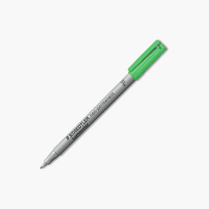 MARQUEUR OHP LUMOCOLOR SOLUBLE 0.6mm FIN VERT - paquet de 10