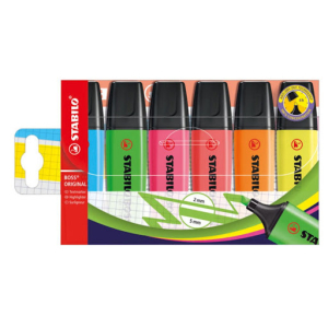 SURLIGNEUR STABILO BOSS ASSORTIS - pochette de 6