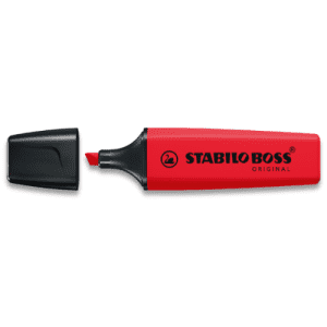 SURLIGNEUR STABILO BOSS VRAI ROUGE