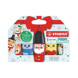 SURLIGNEUR STABILO BOSS MINI FROSTY FRIENDS ASSORTIS - paquet de 5