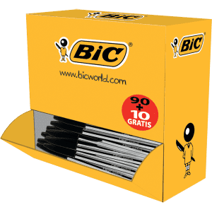 STYLO BILLE BIC CRISTAL NOIR VALUE PACK - boîte de 90+10