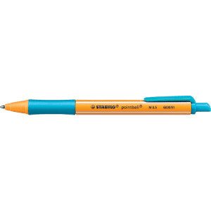 STYLO BILLE STABILO POINTBALL TURQUOISE RETRACTABLE