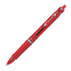 STYLO BILLE PILOT ACROBALL F ROUGE RETRACTABLE BEGREEN