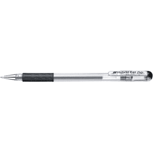 STYLO GEL PENTEL HYBRID GRIP NOIR RETRACTABLE - boîte de 12