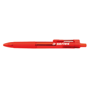 STYLO BILLE A-SERIES GRIP ROUGE RETRACTABLE M AS1136