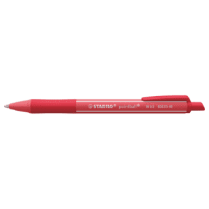 STYLO BILLE STABILO POINTBALL COLORFUL ROUGE RETRACTABLE