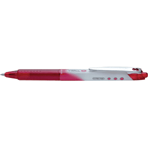 STYLO ROLLER PILOT V-BALL VB5 GRIP ROUGE RETRACTABLE EXTRA FIN