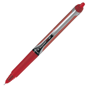 STYLO ROLLER PILOT HI-TECPOINT V5 GRIP ROUGE RETRACTABLE EXTRA FIN - paquet de 12