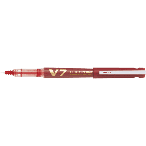 STYLO ROLLER PILOT HI-TECPOINT V7 RECHARGEABLE F ROUGE BEGREEN