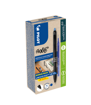 STYLO ROLLER PILOT FRIXION BALL PLUS MEDIUM NOIR VALUE PACK - boîte de 10+10