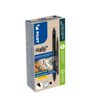 STYLO ROLLER PILOT FRIXION BALL PLUS MEDIUM BLEU VALUE PACK - boîte de 10+10