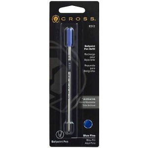 RECHARGE STYLO CROSS BILLE POINTE FINE BLEU