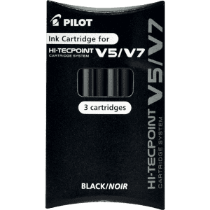 CARTOUCHE ROLLER PILOT V5/V7 Noir - paquet de 3