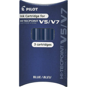 CARTOUCHE ROLLER PILOT V5/V7 Bleu - paquet de 3