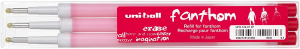CARTOUCHE ROLLER UNI-BALL UFR122 ROSE 0.7mm pour FANTHOM - paquet de 3