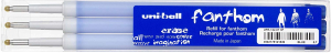CARTOUCHE ROLLER UNI-BALL UFR122 BLEU TURQUOISE 0.7mm pour FANTHOM - paquet de 3