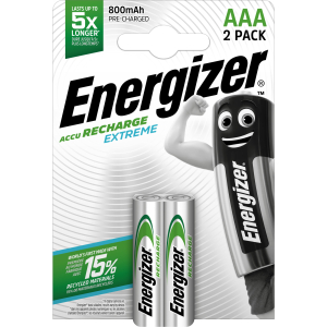 ACCU RECHARGEABLE AAA-HR03 800MAH EXTREME ENERGIZER - paquet de 2