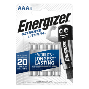 PILE LITHIUM AAA-L92 ULTIMATE ENERGIZER - paquet de 4