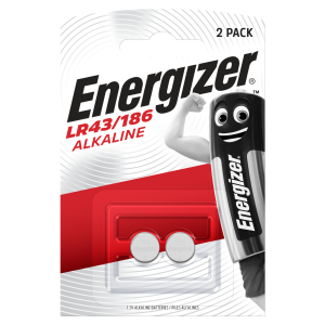 PILE BOUTON ALCALINE LR43 1.5V ENERGIZER 186 - paquet de 2