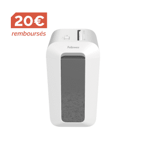 DESTRUCTEUR FELLOWES LX65 4X40mm POWERSHRED COUPE CROISEE BLANC
