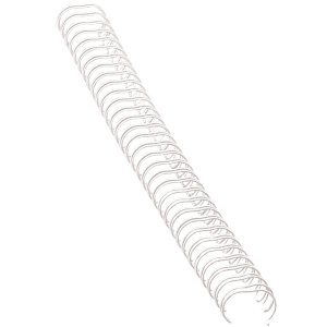 SPIRALE WIREBIND DIAMETRE 8mm METAL BLANC - boîte de 100