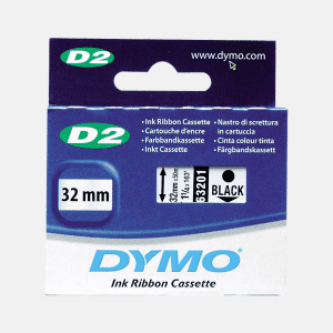 RUBAN CASSETTE DYMO D2 ENCREUR 32mm Noir