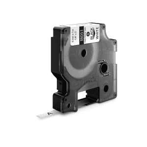 RUBAN CASSETTE DYMO RHINO THERMO-RETRACTABLE 6mm NOIR/BLANC - boîte de 5