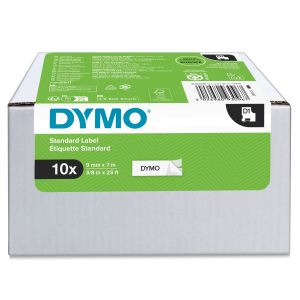 RUBAN CASSETTE DYMO D1 9MM NOIR/BLANC VALUE PACK 10 RUBANS - boîte de 10