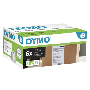 ETIQUETTE DYMO LABEL WRITER XL 104x159mm BLANC VALUE PACK 6 ROULEAUX - boîte de 6