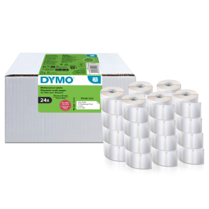 ETIQUETTE DYMO LABELWRITER 19/51 BLANC REPOSITIONNABLE VALUE PACK 24 ROULEAUX - boîte de 12